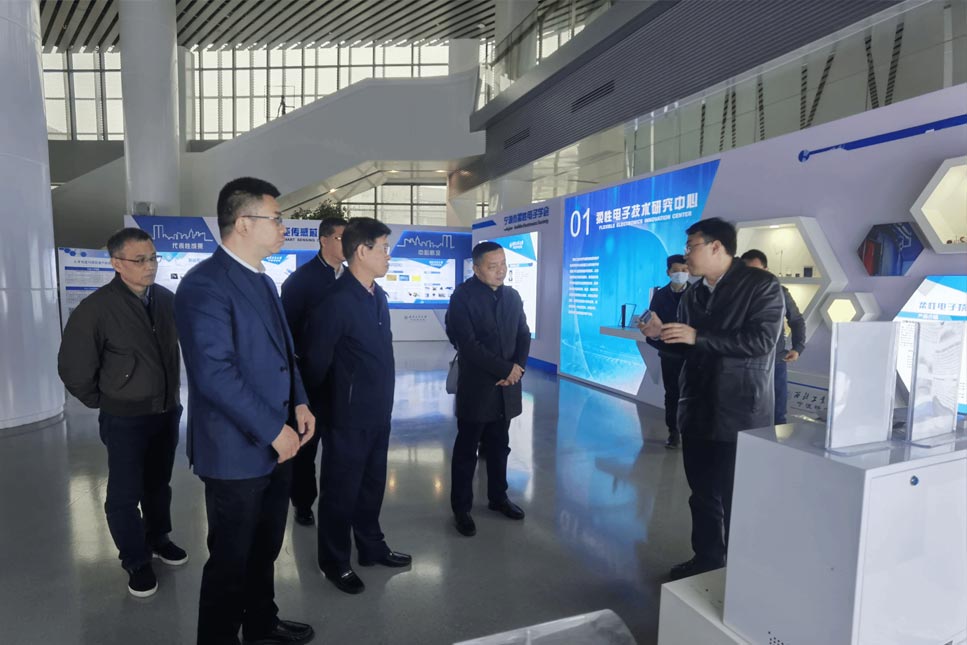深圳市委政法委機關(guān)黨委副書記蔡銘一行訪問我司柔性電子中心